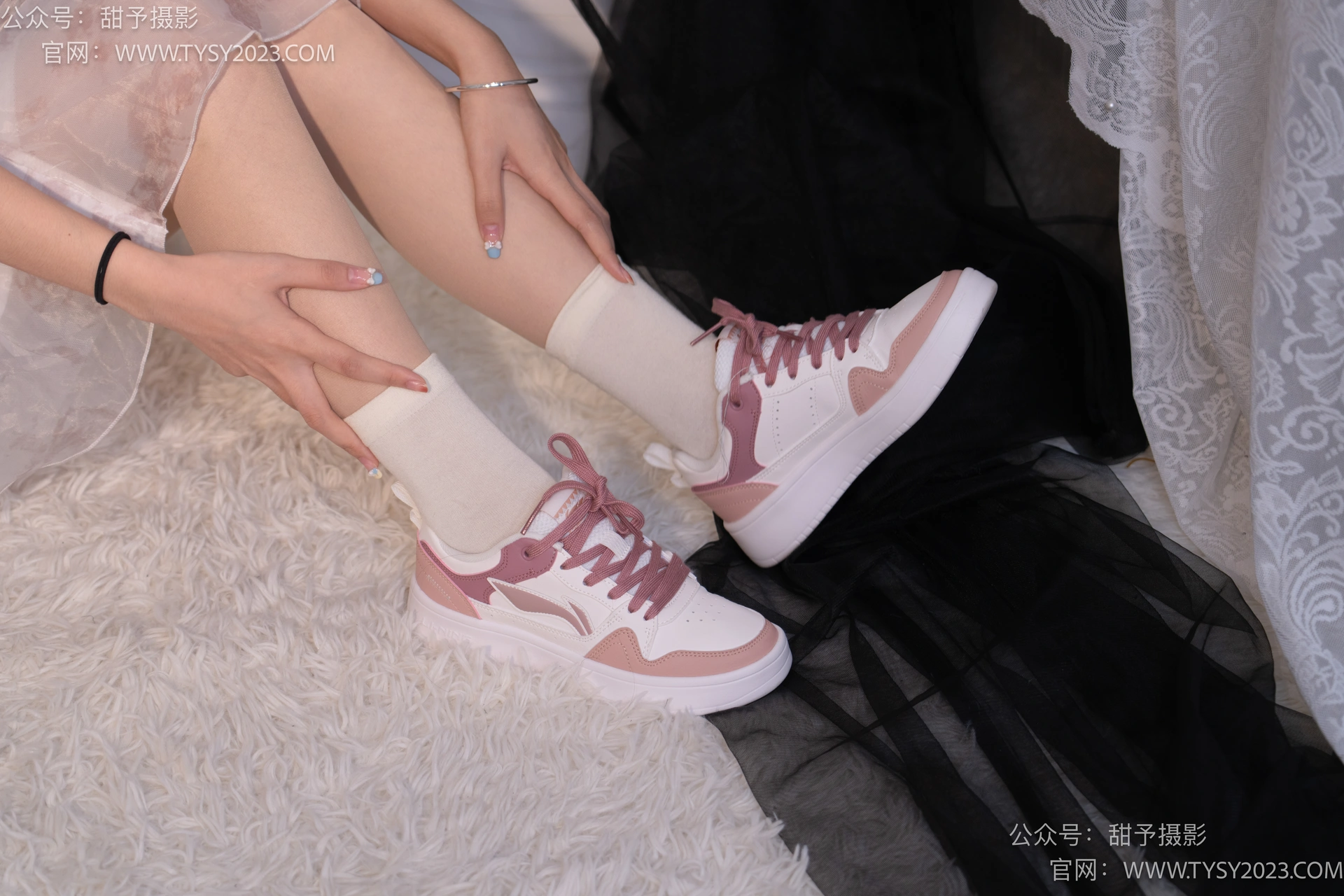 甜予摄影 NO.001 璇璇-板鞋、白棉袜、肉丝 3
